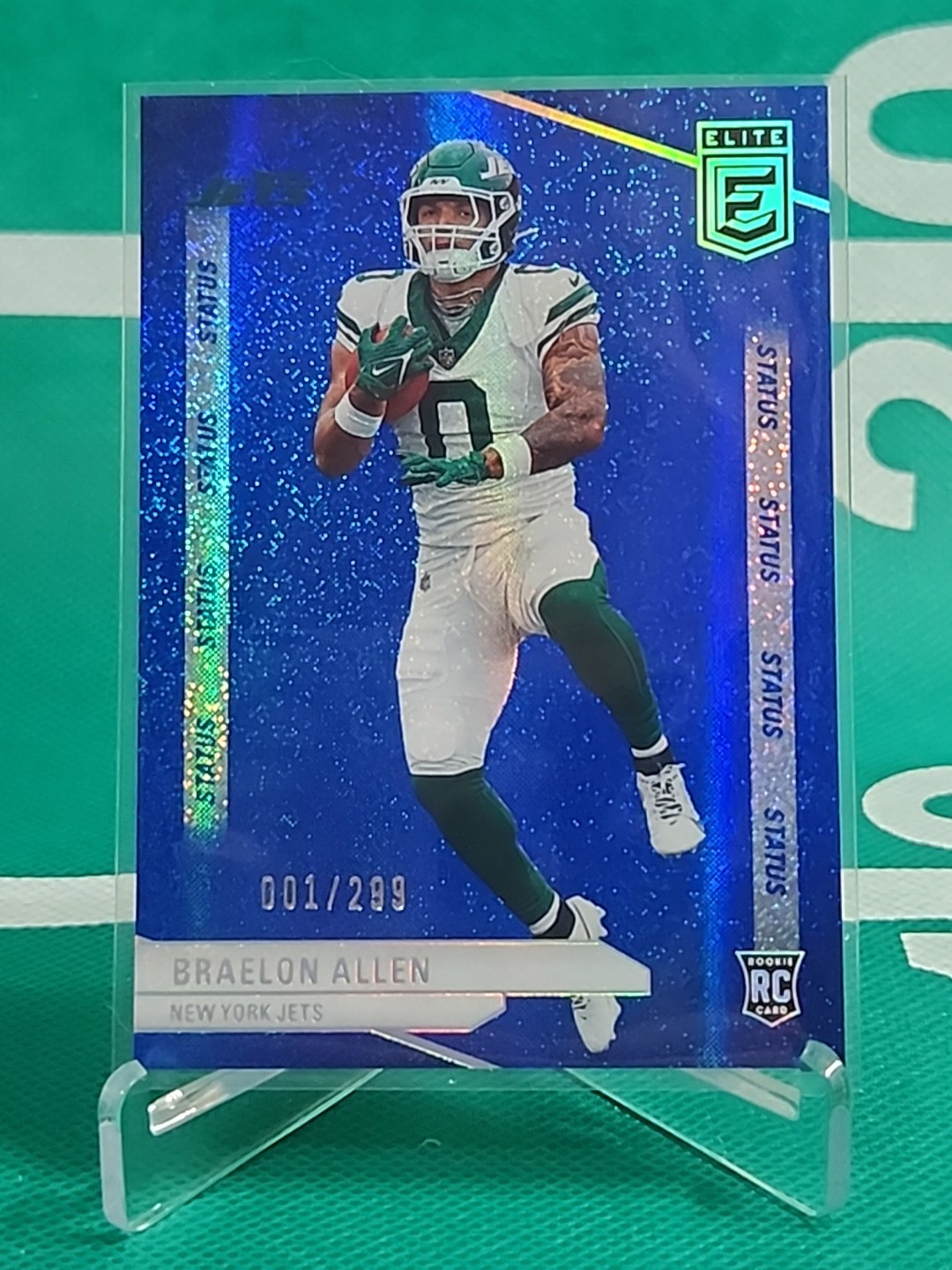 2024 Donruss Elite - Braelon Allen - Blue Status - 001/299 Rookie - N.Y. Jets