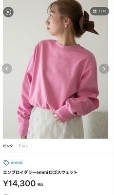 Embroidered Emmi Logo Sweatshirt Japan Ship