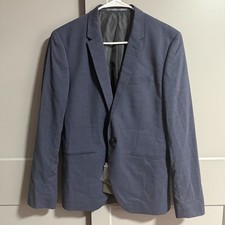 NWT H M Men Super Skinny Fit One Button Blazer Navy Blue US 38R Sport Coat