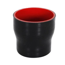 3" to 2.5'' Straight Reducer Silicone Turbo Hose Coupler 76mm - 63mm Black-red