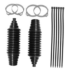 2PCS Inner Tie Rod Boot Kit, Universal Silicone Steering Rack and Pinion Black