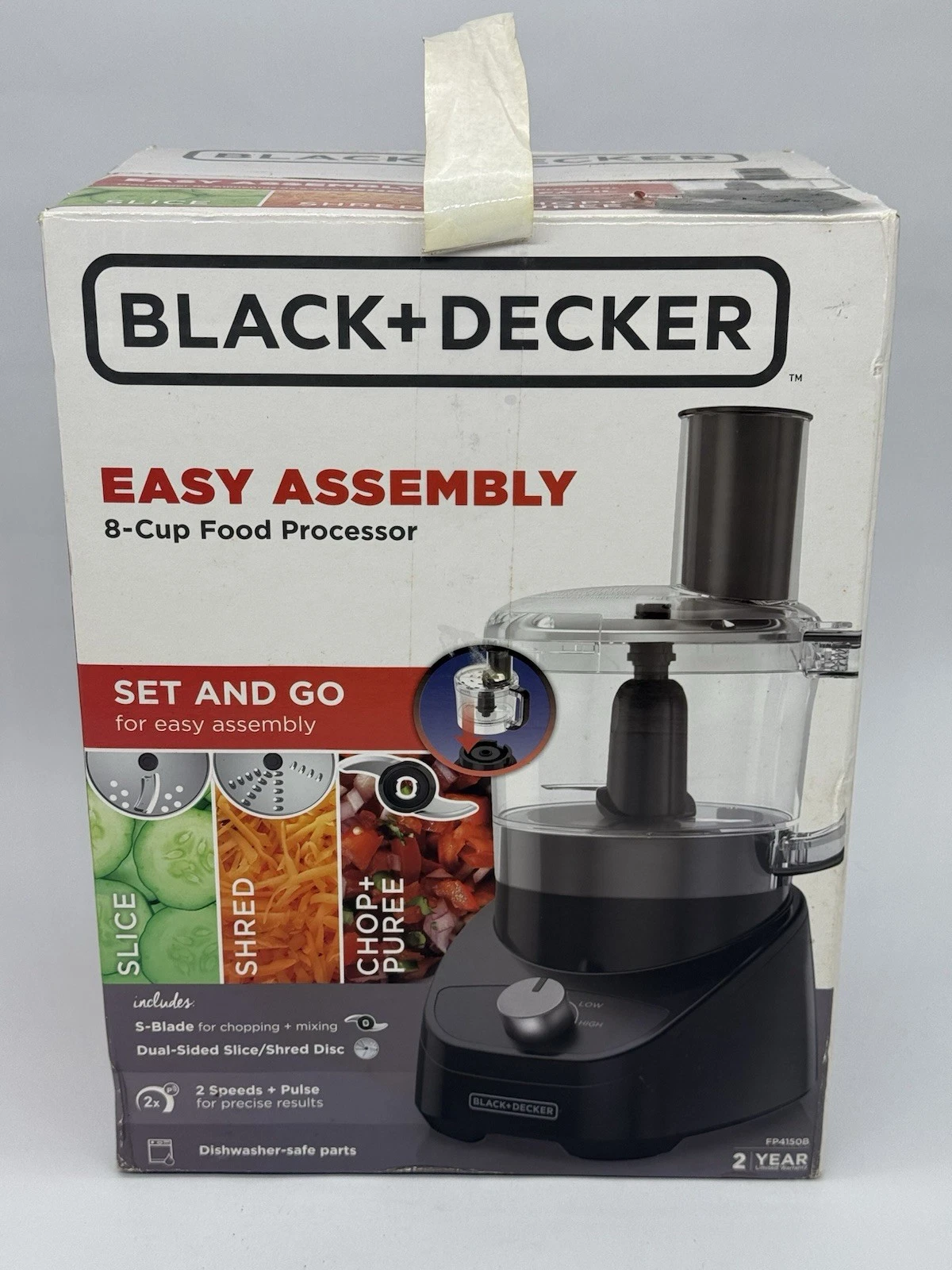 Black+Decker 3-in-1 Easy Assembly 8-Cup Food Processor, Black, FP4150B
Opens in a new window or tab