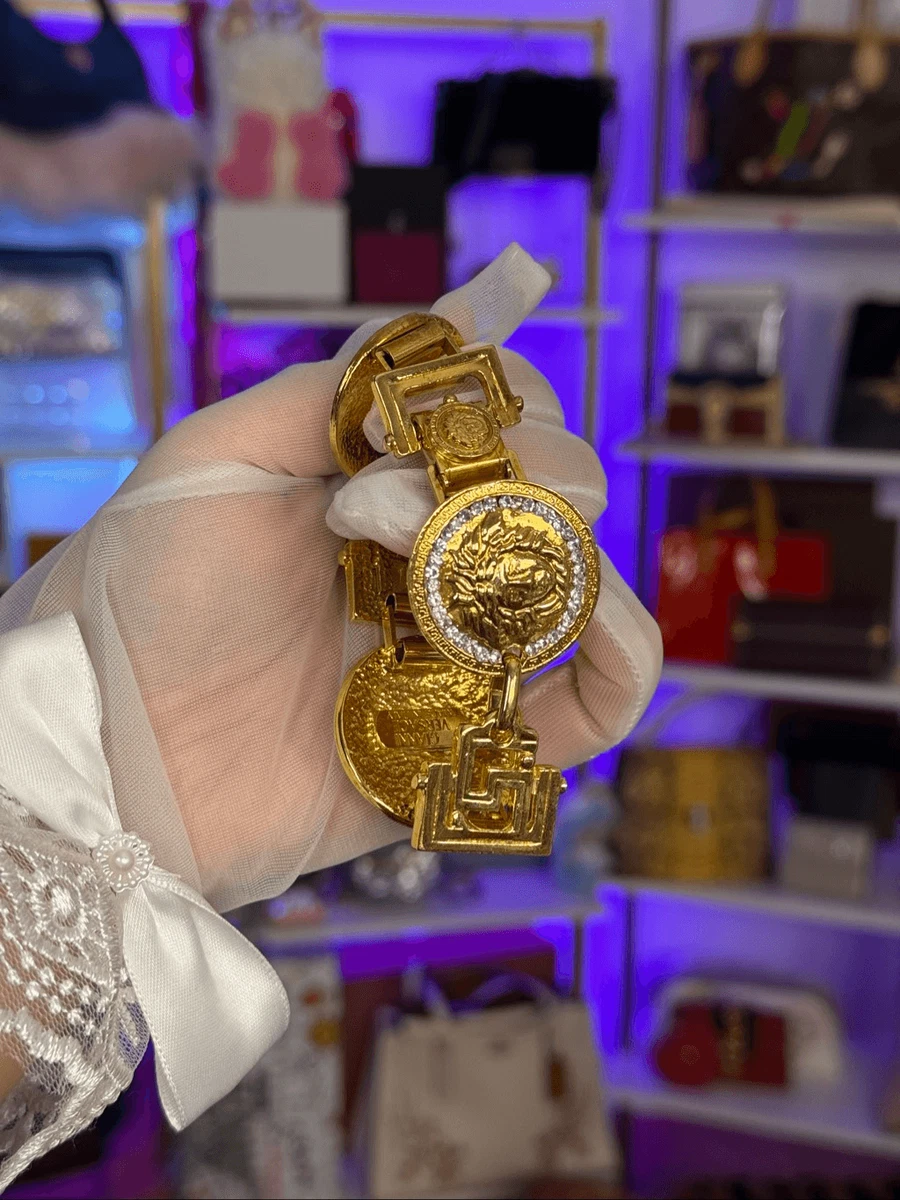 カズ VERSACE オレンジ ロープ ブレスレット カズ VERSACE オレンジ