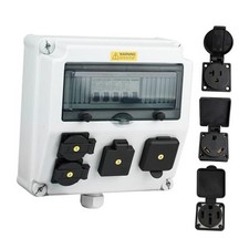 JINDOUZI RV Power Outlet Box, RV Power Outlet 20A 30A 50A-Power Outlet Panel