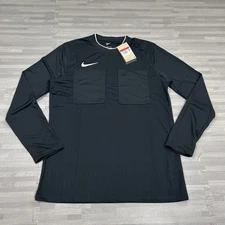 Nike Dri-FIT Soccer Referee Jersey Shirt Mens Size Large DH8027 LS Black $80