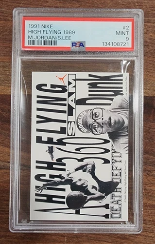 1991 Nike Michael Jordan Spike Lee High Flying 1989 #2 basketball card PSA 9