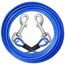 Dog Tie Out Cable 10ft Dog Leads for Yard Heavy Duty - Reflective Chain Leash...