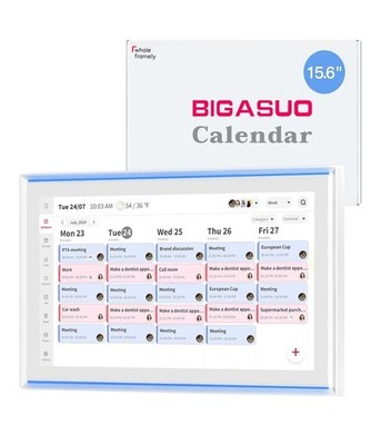 15,6'' Digitaler Kalender, Full HD Touchscreen Smart Planer - mit Aufgabe & Belohnung Mahlzeit