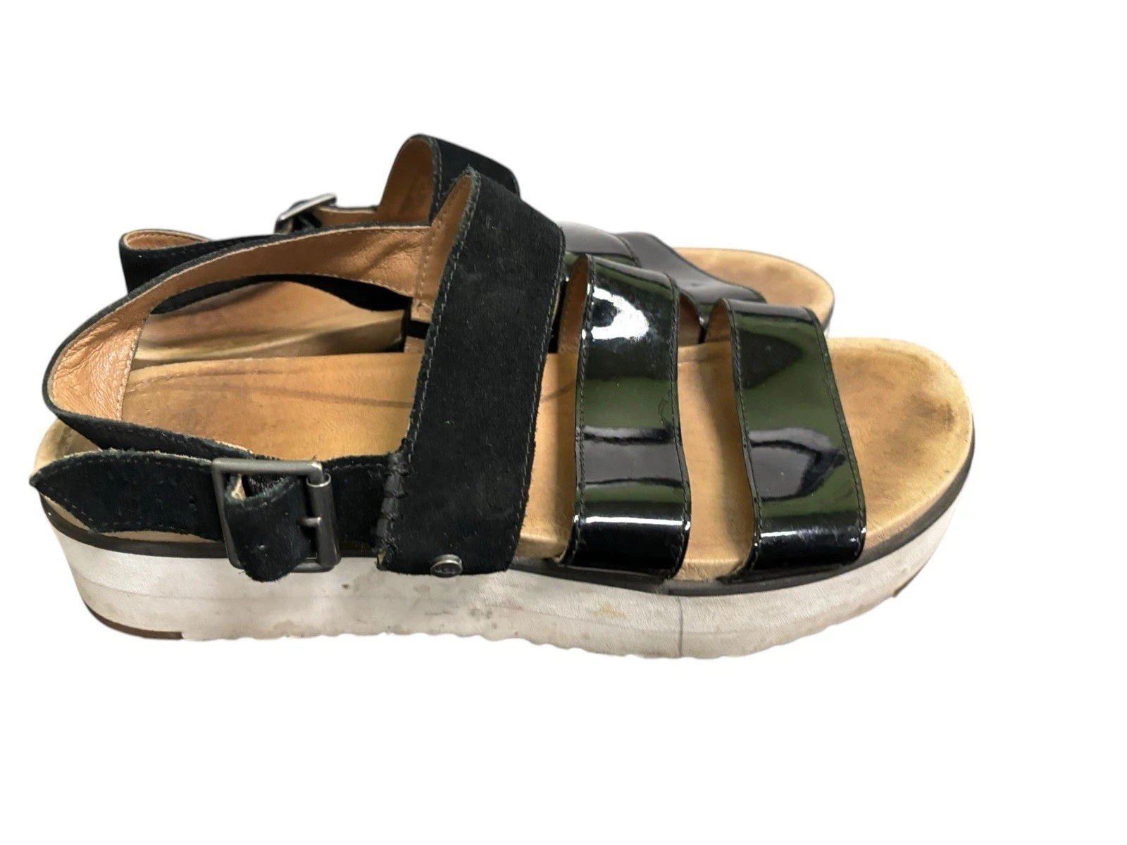 Sandali UGG donna Braelynn cinturino pelle plateau misura 8 5 nero classico