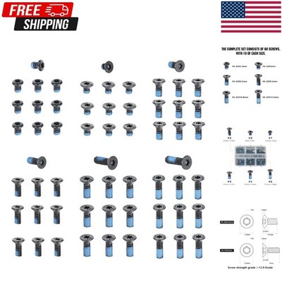 61Pcs Red Dot Sights Screws Kit Alloy Steel Flat Head Screws for Optics Mount...