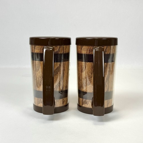 2 Thermo-Serv Old Oaken Bucket Plastic Mugs Dart Industries Vintage 1976 USA - Picture 3 of 9