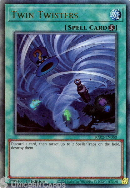 RA02-EN060 Twin Twisters : Ultimate Rare 1st Edition YuGiOh Card