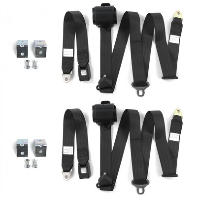 Chevy Impala 1959 - 1960 Standard 3pt BK Seat Kit w/Brackets-2 Belts 