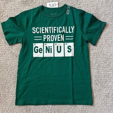 THE CHILDREN'S PLACE BOY'S SHORT SLEEVE PROVEN GENIUS GRAPHIC TEE GREEN M/M-7/8