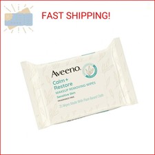 Aveeno Calm  Restore Unscented Makeup Remover Face Wipes, Fragrance Free Facial