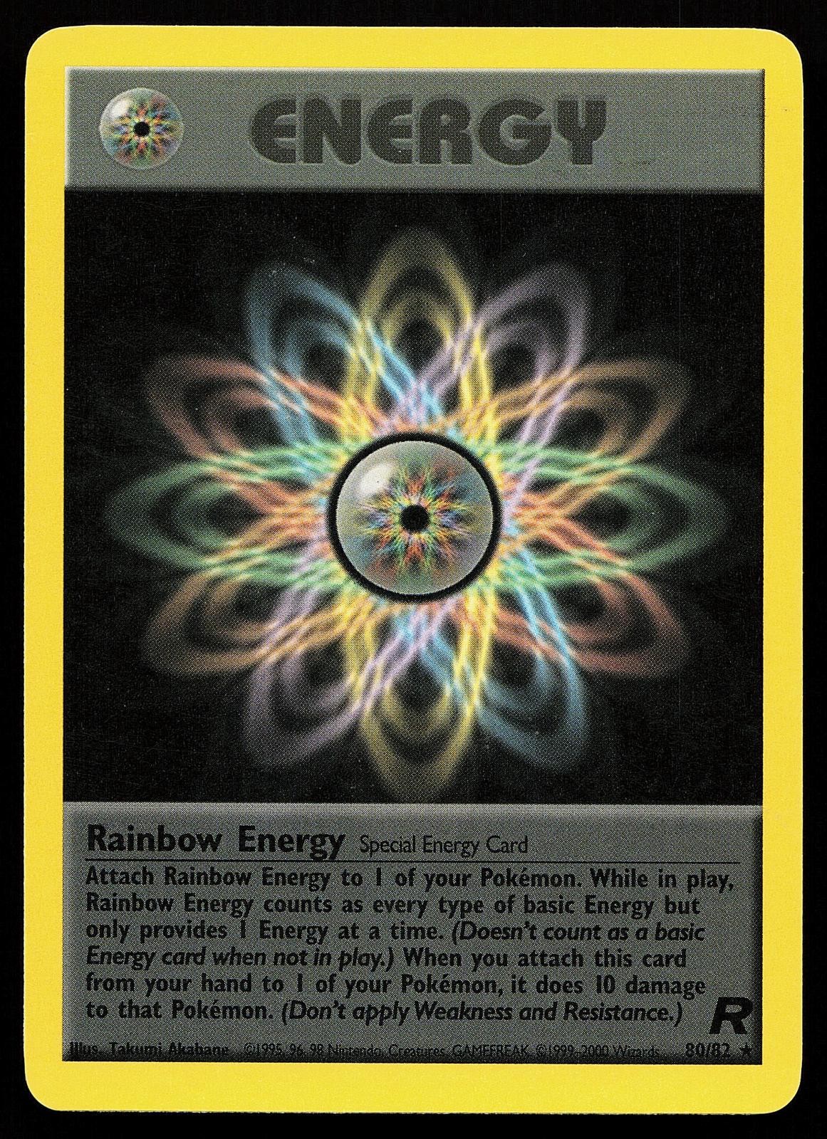 Rainbow Energy 80/82 Unlimited Rare Team Rocket Pokemon Card