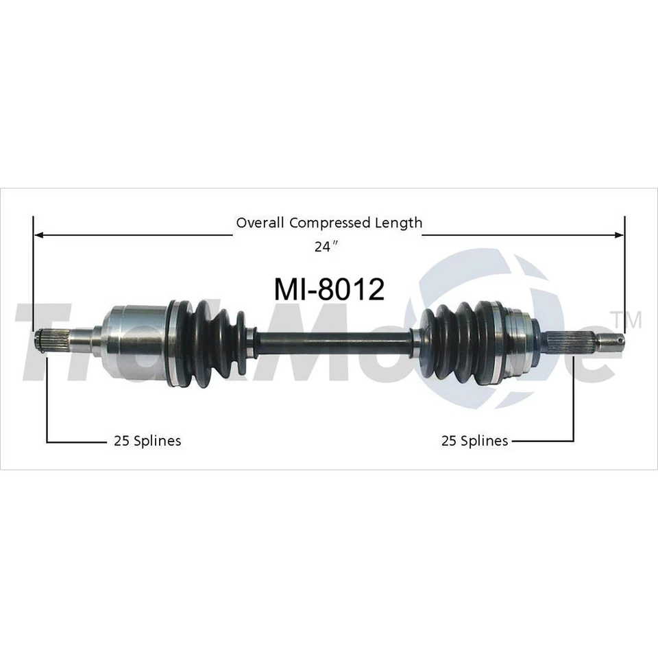 Juego de ejes delanteros CV SurTrack para Eagle Talon Mitsubishi Eclipse Foto 2 de 3