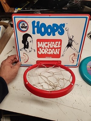 Lil Sport Hoops Michael Jordan Ohio Art Basketball Hoop + McDonald's Frisbee 