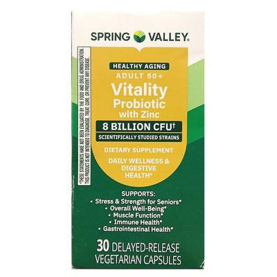 Adult 50+ Healthy Aging VITALITY Probiotic w/ Zinc 8 Billion CFU 30 Veg Caps