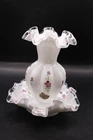 Vtg Fenton Glass Silver Crest Melon Ball Vase & Bowl Deb Hill & Valory Gherke