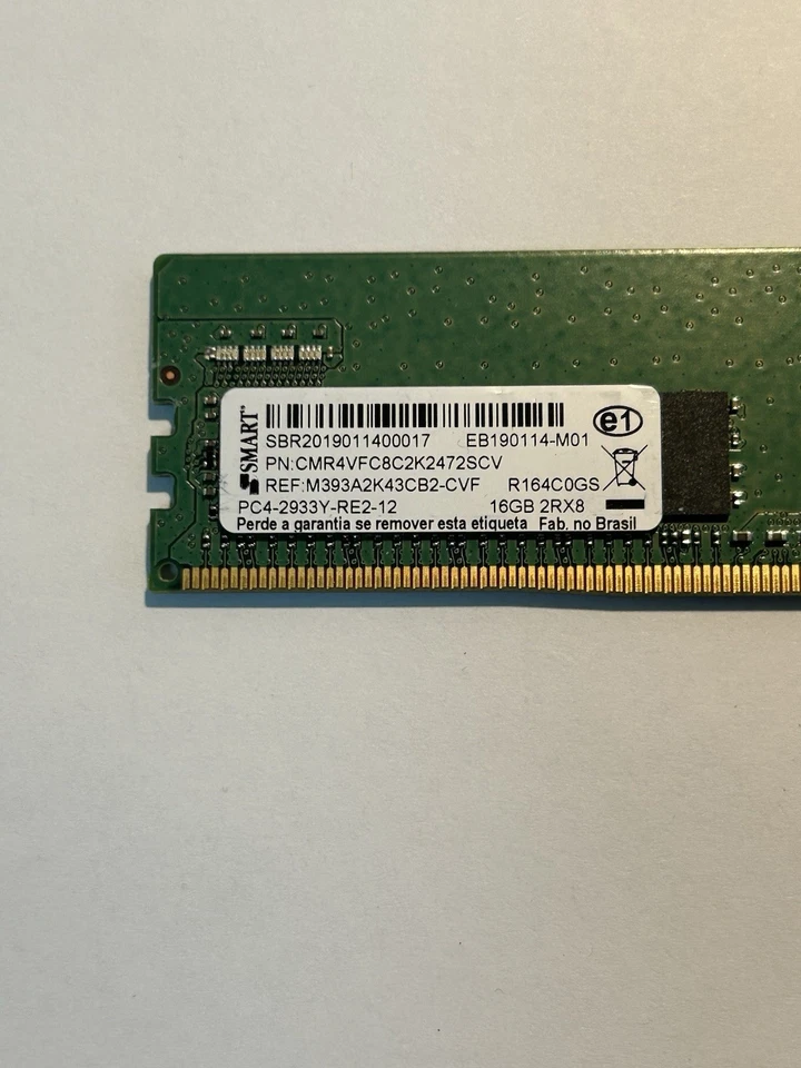 SMART CMR4VFC8C2K2472SCV 16GB 2Rx8 PC4-2933Y DDR4 RAM Sub For M393A2K43CB2-CVF - Image 2 of 4