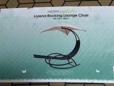 garden lounge chair with attached umbrella (lorena ) new