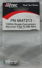 Hitec 72Mhz AM/FM Single Conversion Receiver Crystal CH13 72.050Mhz HRC6647213