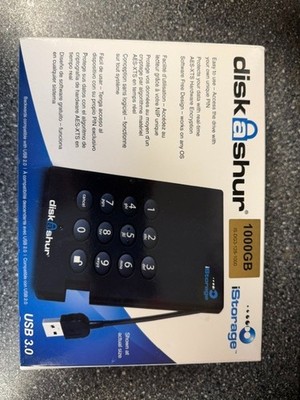 ISTORAGE DISKASHUR 1TB EXTERNES LAUFWERK - NEU/UNBENUTZT - IS-DG3-128-1000