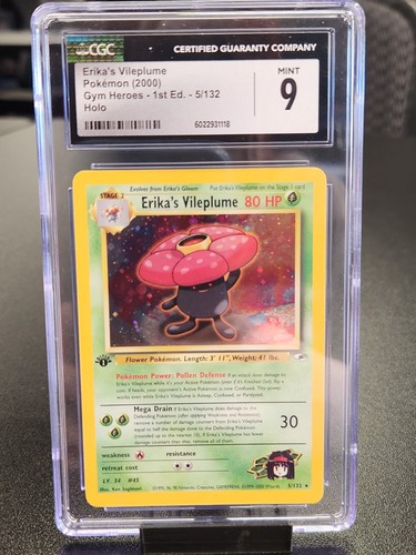 Erika's Vileplume (1st Edition) graded CGC 9 for sale on eBay