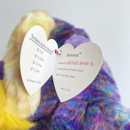 Ty Beanie Buddies Bananas Orangutan Monkey Plush Purple Orange Tag 12 Inch 2000 - Picture 5 of 7