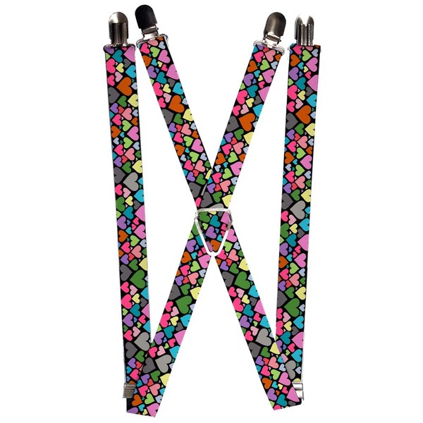 `Suspenders - 1.0`` - Hearts Black/Multi Color` (Us Import) ACC NEU-image