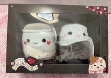 Squishmallows Yin  Yang Small Plush Set Gray White Black