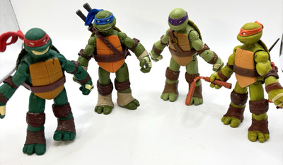 TMNT Set of 4 Figures Nickelodeon Playmates 2012 Teenage Mutant Ninja Turtles