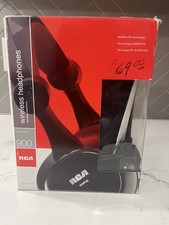 RCA WHP141 Stereo Wireless Headphones 900mhz w/ Power Adapter UNTESTED