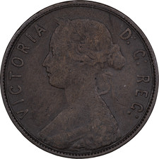 1873 1 Cent Newfoundland Canada Victoria ~ Fine