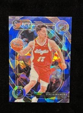 2024-25 Panini Select Courtside Prizm Yuki Kawamura #168 Blue Cracked Ice RC 