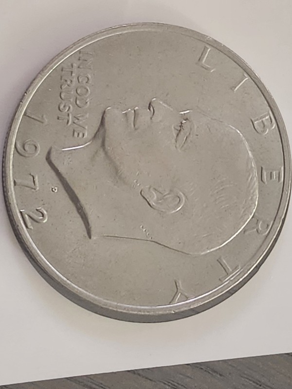 1972 D Eisenhower Dollar Type 1, KM#203,in Perfect Condition,check Photos 