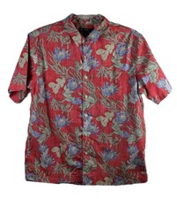 Cremieux Classics Men's Large Red Floral Short Sleeve Shirt