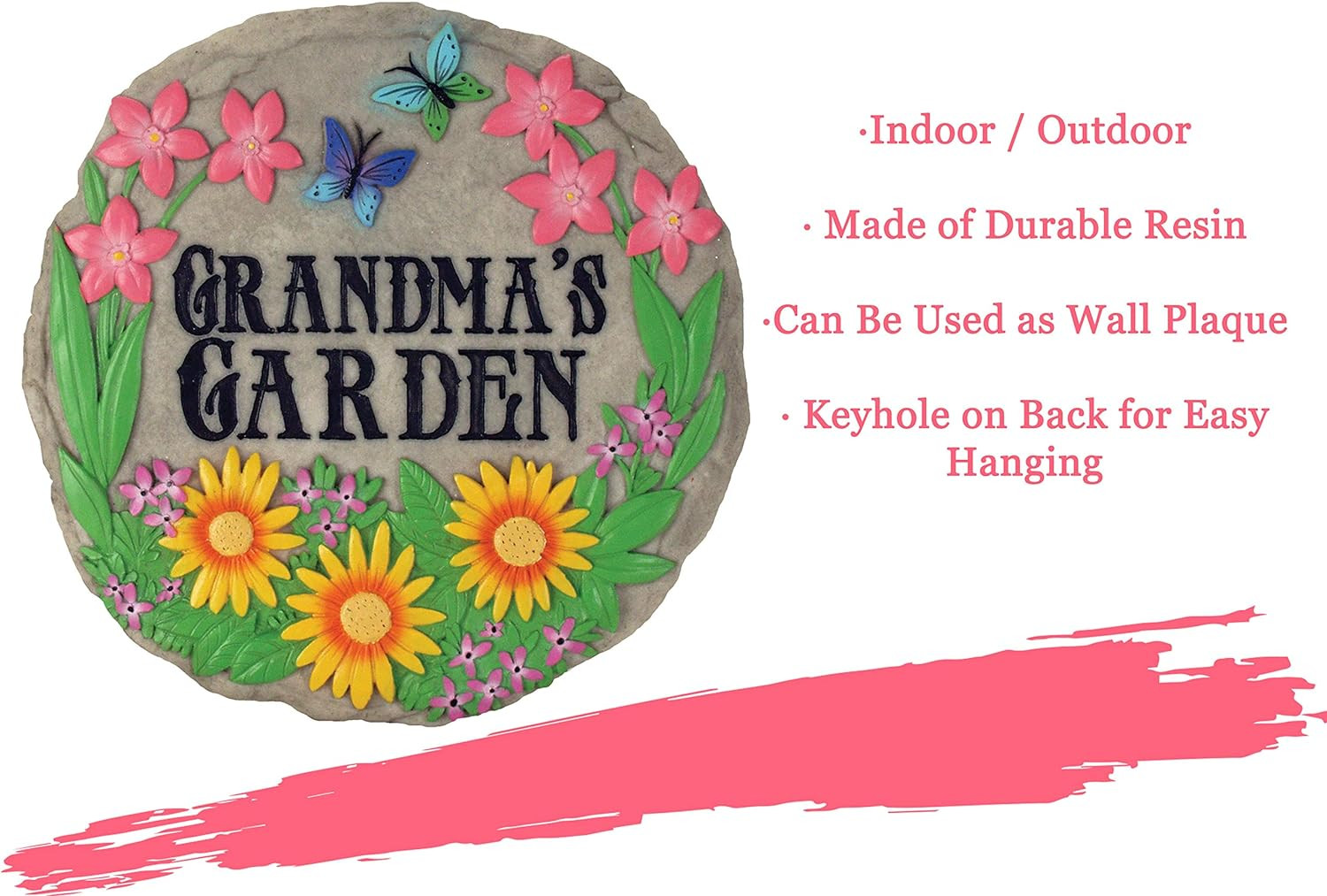 Grandma's Garden Stepping Stone - Decorative Garden Décor Element