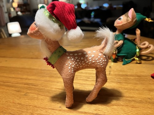 Annalee Weihnachten (3er Set) 2 Mäuse 1 Rentier skurril Sammlerstück Heiterkeit - Bild 4 von 16