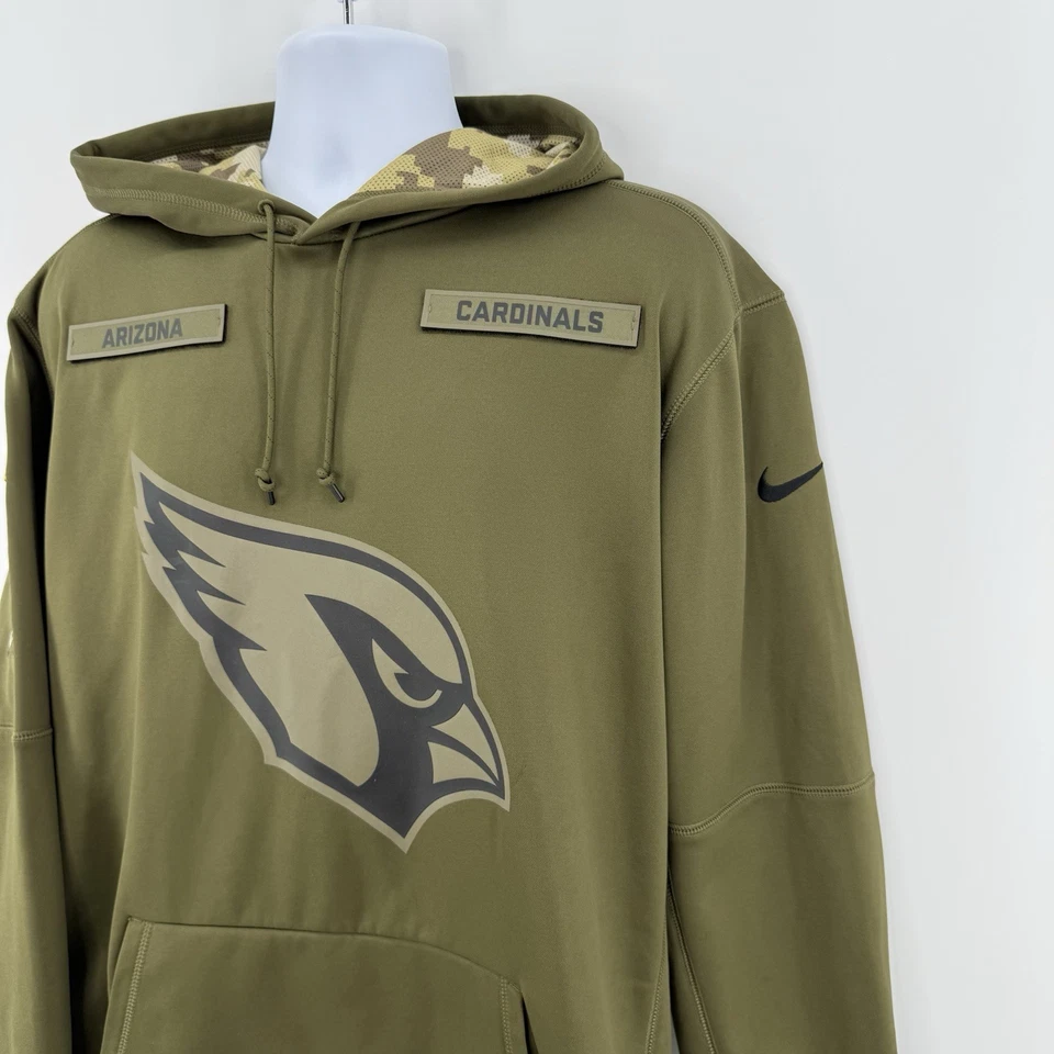 Arizona Cardinals Nike Men’s XL Salute to Service Hoodie Green Camo NFL On Field - Image 2 of 4