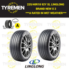 2 X  225/40R18  92Y XL LINGLONG  SPORTS MASTER 225 40 18 ***A RATED WET GRIP***