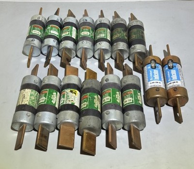 Bussman Fusetron FRN-R-200 FRN 200 Littelfuse Indicator FLNR 200 ID Lot of Fuses