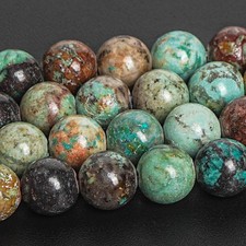 Green Brown Turquoise Beads Natural A Gemstone Round Loose Beads 4MM 6MM 8MM