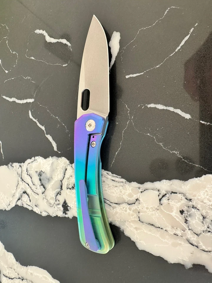 SPK Lamia CRUWear Plain Jane Titanium USA Made knife - Image 2 of 4