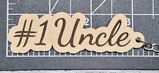  1 UNCLE Number One Engraved Wood Keychain , Charm , 1 Wooden