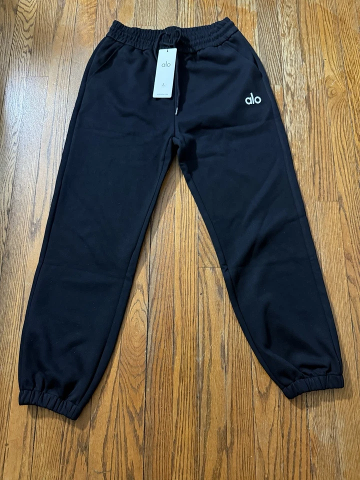 Conjunto de sudadera y sudadera con capucha con cremallera negra Alo para hombre talla grande Foto 3 de 4