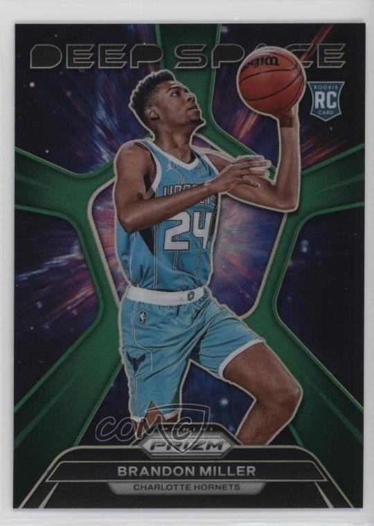 2023-24 Panini Prizm Deep Space Green Prizm Brandon Miller #2 1r13