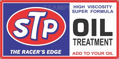 STP OIL TREATMENT RACERS EDGE GAS STATION OLD SIGN REMAKE ALUMINUM