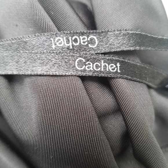 Maxi Vestido de Baile Vintage Años 90 y2k Cachet Princesa Gótica Terciopelo y Tafetán Talla 8 Foto 3 de 4